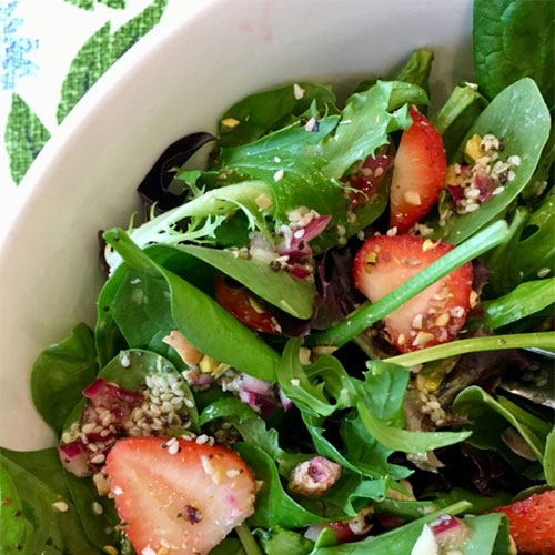 Strawberry Spinach Salad with Poppy Seed Dressing